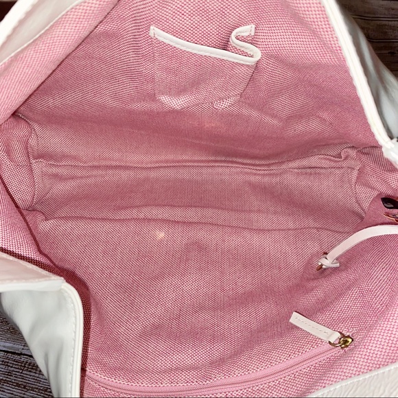 Dooney & Burke Cream Patent Leather Cinzia - Picture 9 of 12